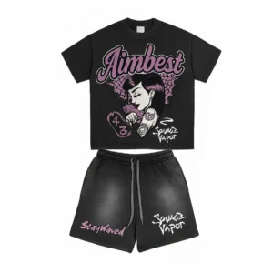 Oversized Graphic T-Shirt & Short Set