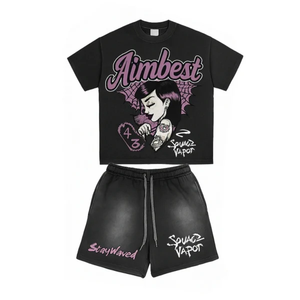 Oversized Graphic T-Shirt & Short Set