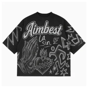 Luxury 3/4 Sleeve Oversized Cropped T-Shirt